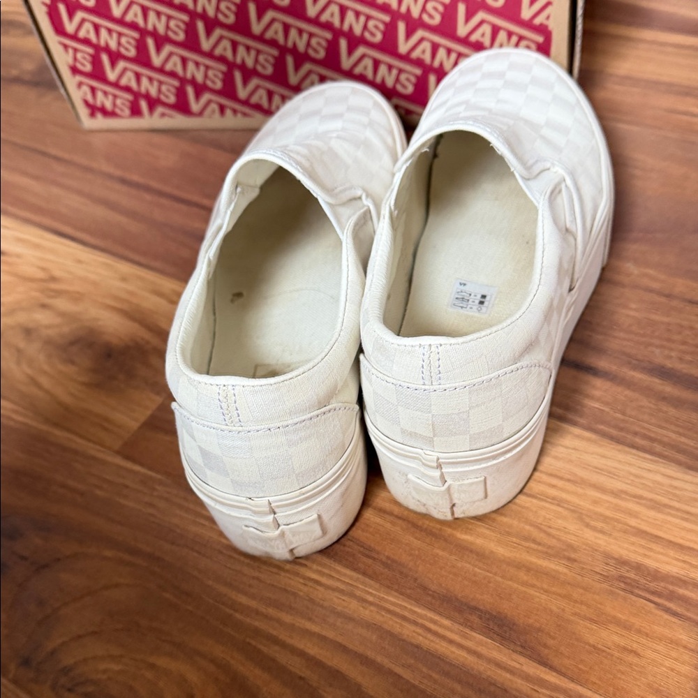 Vans Marshmallow Checkered Slip-On Sneakers - Picture 4 of 5